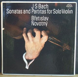 Scarce Bretislav Novotny J.  S.  Bach Sonatas And Partitas For Solo Violin Nm Vinyl