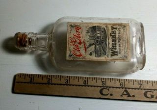 Antique Walter Moise Omaha Nebraska Old Glory Whiskey Flask Labeled Rare Train 3