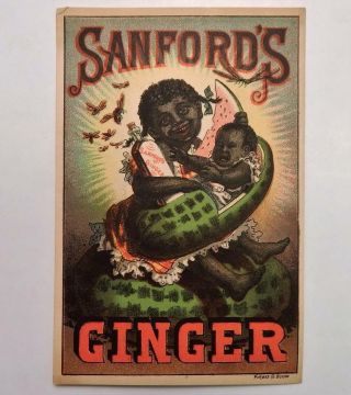 Antique Black Americana Victorian Trade Card Sanford 
