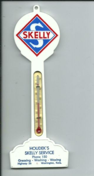 Pole Sign Thermometer,  Skelly Gas Station