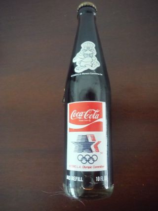 Coca Cola 1984 Los Angeles Olympics Bottle Full