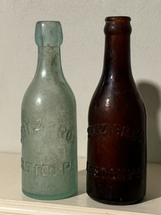 2 Pre Prohibition Seitz Beer Bottles Easton Pa Northampton County