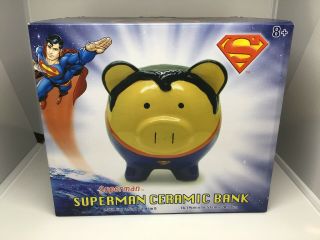 Dc Comics Fab Starpoint Superman Piggy Bank W/stopper Large