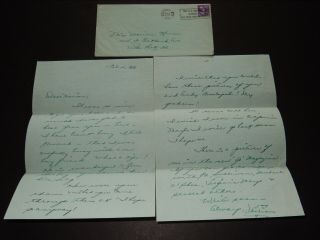 1946 Sexy Dancer Miriam Lavelle Letter/ed Sullivan/michael O’shea/virginia Mayo