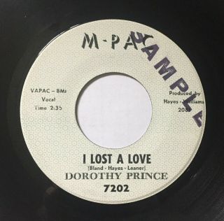 Soul R&b Killer 45 Dorothy Prince “i Lost A Love” On M - Pac ’62 Orig Demo Nm Hear
