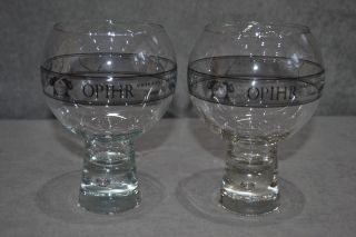(2) Opihr Oriental Spiced Glass Dry Gin Goblet Trapped Bubble Base