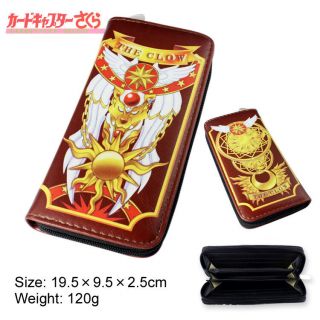 Anime Card Captor Sakura The Clow Long Zip Wallet Purse Coin Bag Cosplay