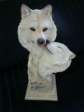 Mill Creek Studios 2002 Wolf Figurine Statue Devotion Artist Slockbower