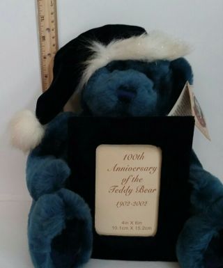DanDee Collectors Choice 100th Anniversary Teddy Bear - Blue - Picture Frame - 12 
