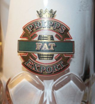PRIPPS FAT Export Brewery Sweden Beer Glass/Mug 0,  5 L 7