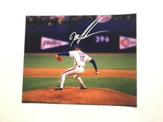 Dwight " Doc " Gooden Autographed 8 X 10 Color Photo - York Mets W/coa