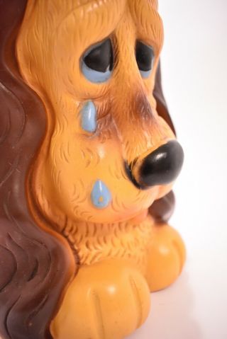 1973 Russ Berrie Coin Bank - Droopy Sad Dog with Stopper - Vintage Toy Plastic 7