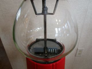 Vintage Red Carousel Gumball Machine With Stand 8
