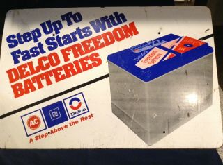 AC Delco Battery Metal Sign 18 