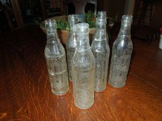 Big Chief Coca Cola Glass Bottle Hastings,  Nebraska Soda Pop 1925 Set Of Six