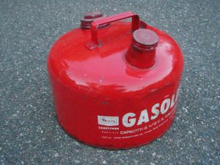 Vintage Sears Craftsman 2 - 1/2 Gallon Galvanized Metal Vented Gas Can (usa)