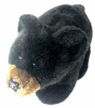 Black Bear Plush Piggy Bank Coin Change Money Bank Animal W/ Removable Plug