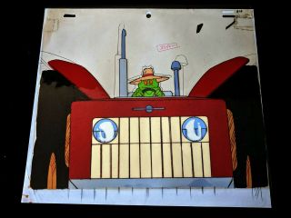 The Real Ghostbusters 1989 Production Farmer Slimer Cel And Pencil Dic