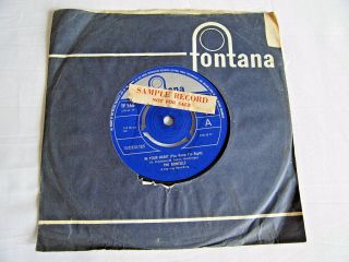 The Dontells - In Your Heart (you Know) Rare 1965 Uk 7 " Vinyl Mod Soul Tf 566 Vg