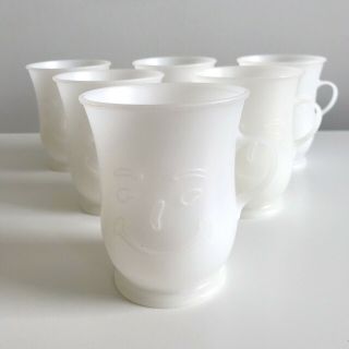 Vintage Kool Aid - Set Of 6 White Plastic Cups - In Almost