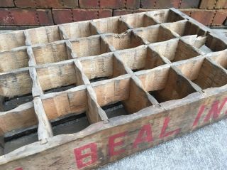 Vintage Wooden Soda Crate Wood Box L.  Beal Inc.  Sioux Falls South Dakota 4