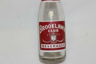 Brooklawn Club Beverages Soda Bottle,  Bridgeport,  Connecticut 1957