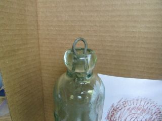 Hutchinson Stopper Blob Top Aqua bottle - EAGLE BOTTLING,  CINCINNATI (17) 4