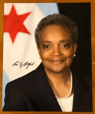 Lori Lightfoot,  100 Authentic 8 " X 10 " Autographed Photo,  Mayor Of Chicago,  Wow