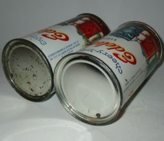 2 diff.  Edelweiss flat top beer can,  Chicago,  IL,  South Bend,  IN,  1950s 5