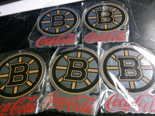 22 Boston Bruins/coca - Cola Metal Ornaments From Coca - Cola