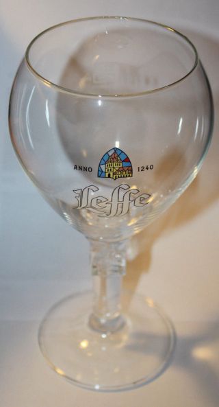 Leffe Abbaye De Abdij Beer Glass Goblet Belgian Brewery 0,  33 L