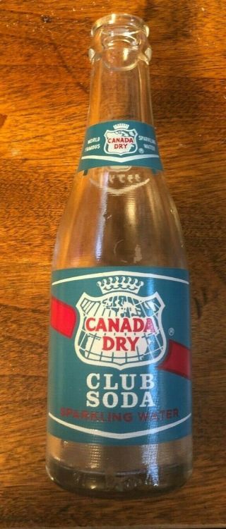 Vintage Canada Dry Club Soda Bottle From Japan - Japanese Characters - Empty