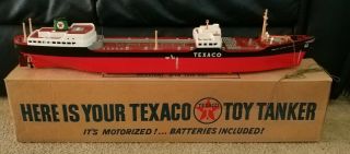 Vintage Amf Wen - Mac Texaco Ss North Dakota 27 " Toy Tanker Ship W/ Box