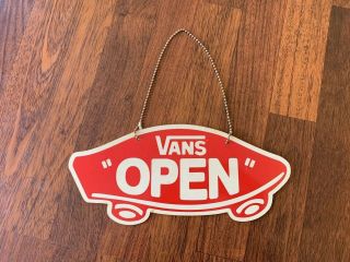 Vintage 90s Vans Shoes Store Open Closed Sign
