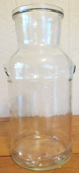 Vintage Large Clear Glass Bottle Jar Or Vase