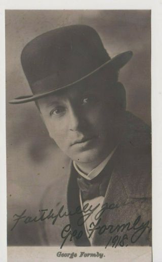 George Formby Senior Gt Music Hall Act Etc Signed 1918 Pic