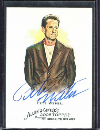 Pete Weber Bowler Topps Allen & Ginter Signed Card Authentic Autograph Auto 1