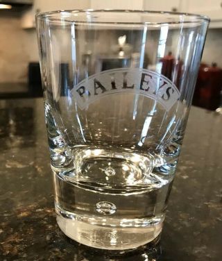 Baileys Irish Cream High Ball Rock Weighed Glass With Suspended Bubble