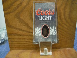 Coors Light Beer Tap Tapper Handle Clear Black Waterfall Vintage 1970 - 80s???