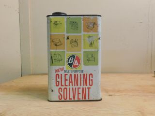 Vintage B/a British American Oil Co.  Cleaning Solvent 1 Gallon Can