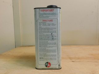 Vintage B/A British American Oil Co.  Cleaning Solvent 1 Gallon Can 4
