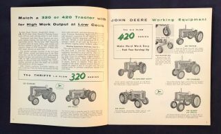 1957 JOHN DEERE 320 - 420 TRACTORS 24 Page Brochure 2