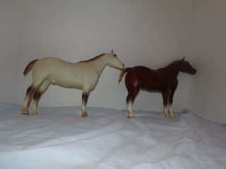 2 Breyer Horse Traditional Brown & White Stallion