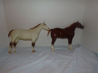 2 BREYER HORSE TRADITIONAL BROWN & WHITE STALLION 2