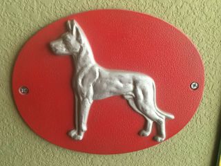 Great Dane Dog Metal Plaque/18 - Wheeler Decal/ Wall Hanging???