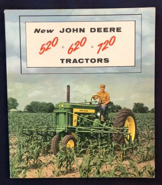 1956 John Deere 520 - 620 - 720 Tractors 32 Page Brochure