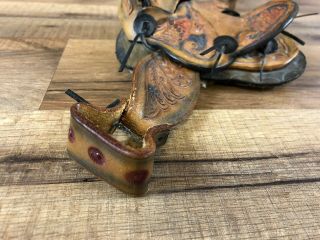 Vintage Miniature Leather Western Horse Saddle Hand Tooled Mini 8