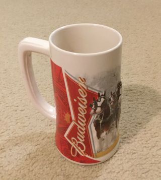 Budweiser 2012 Holiday Beer Stein/ Mug Christmas Winter Wonderland Barware C2