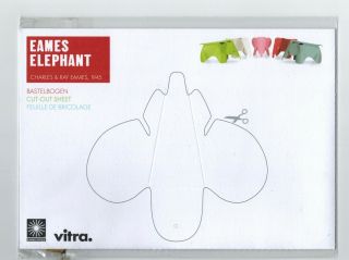Eames Elephant Paper Model Kit,  2010 Vitra Promo
