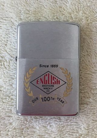 Vintage Zippo English Brothers Machine Company Lighter w Box 2